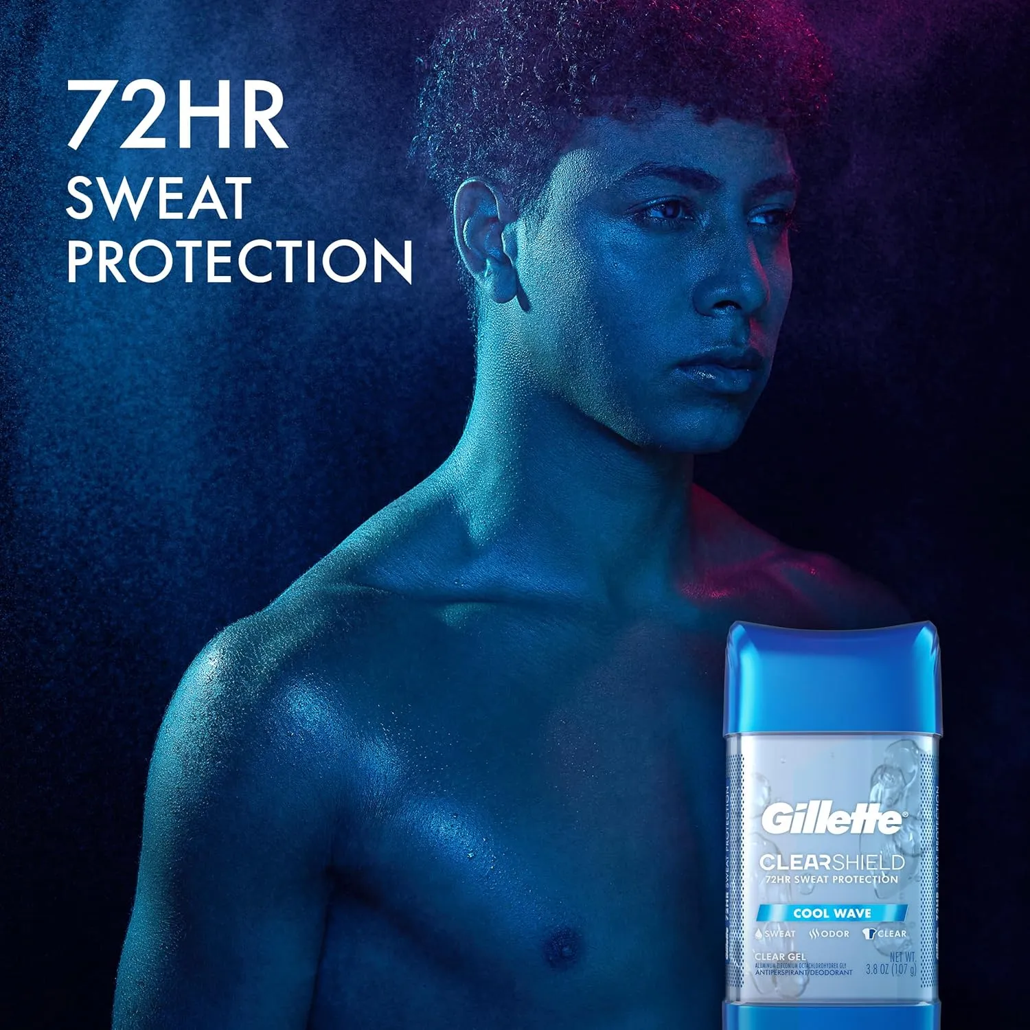gillette clear gel cool wave antiperspirant for men 4 oz