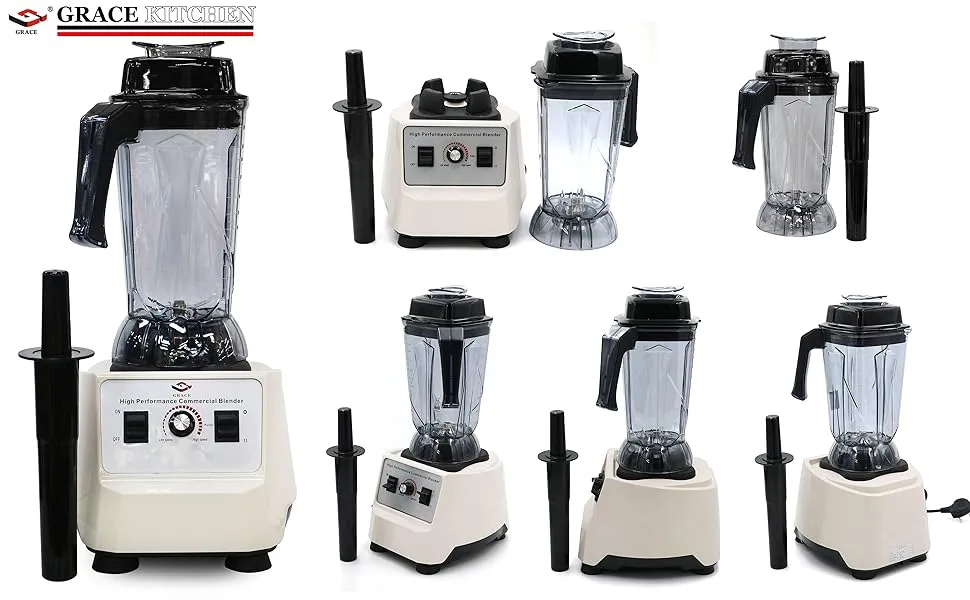 Grace Commercial Smoothie Blender with Non-Breakable Acrylic Jar, Strong Industrial Motor 1680W Acrylic Pitcher for Home and Business (2.5L EXTRA JAR)