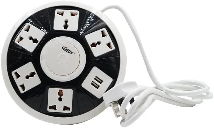 CRONY Ufo 5 Way Socket With 2 Usb
