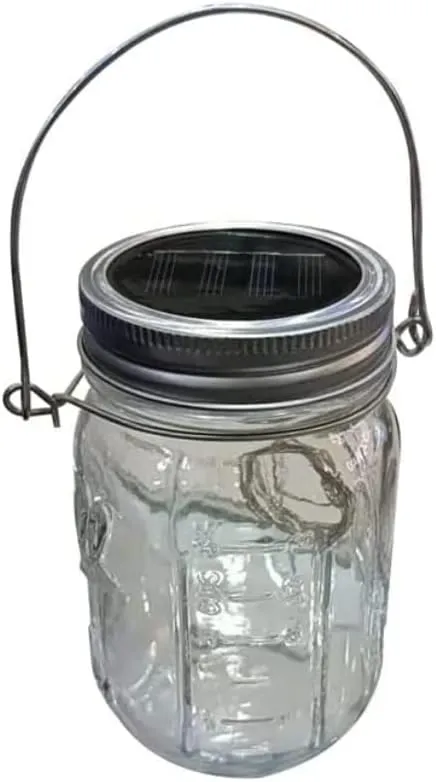 CRONY Solar Mosaic Hanging Light 20 Leds Waterproof Outdoor Copper Wire String Solar Garden Mason Jar Light