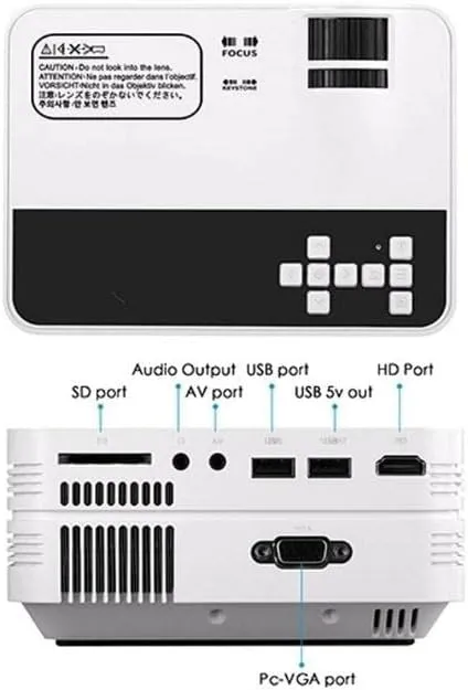 CRONY Ub-10 Puls Projector Mini Led Projector Home Theater | Black