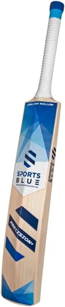 Sports Blue Cricket Bat - Precision+ | English Willow Bat Grade 1 - Players Edition