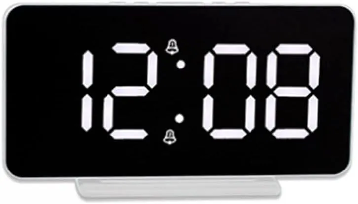 CRONY 0S-002 Led Clock Digital Clock Student Makeup Mirror Smart Electronic Bedside Alarm Clock Watch Calendar