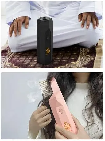 CRONY 2023 USB Rechargeable Comb Electric Bakhoor Luxury Incense Burner – B26 PINK