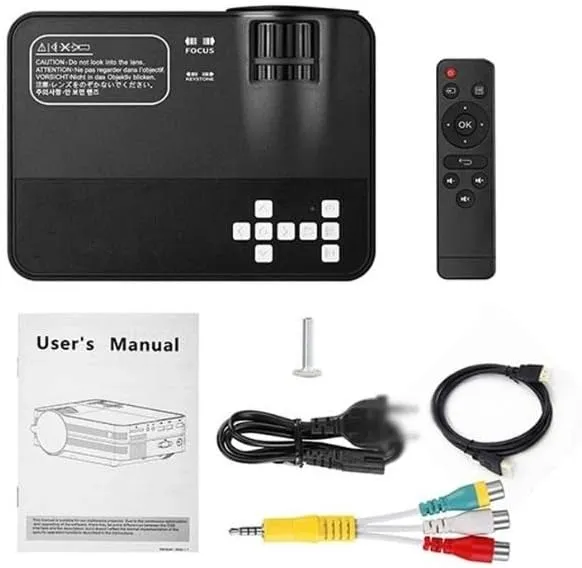 CRONY Ub-10 Puls Projector Mini Led Projector Home Theater | Black