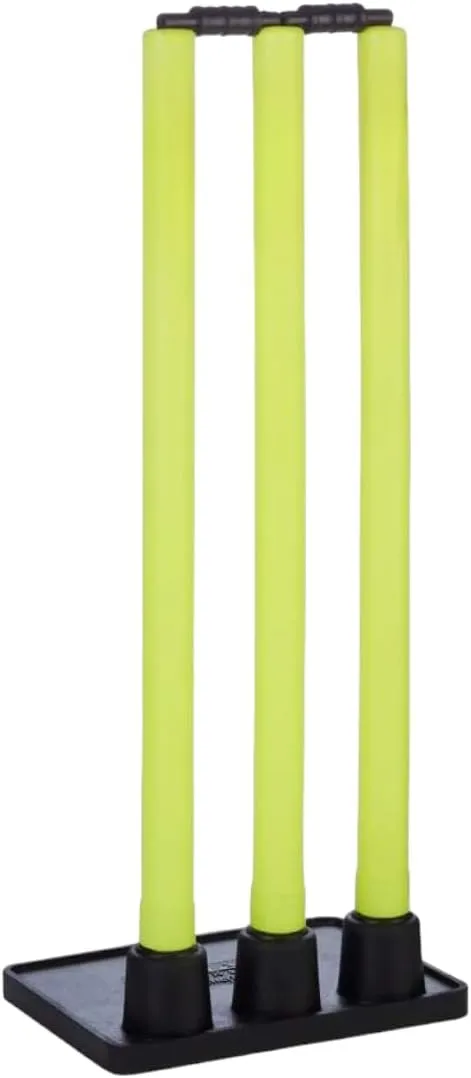Plastic Cricket Wickets STUMP with High Duty Rubber Stand - Suitable for All Ages