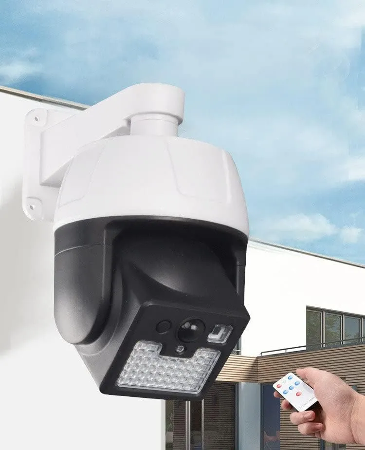 CRONY HW-5118-1 LED solar rechargeable wall lamps Solar human body induction simulation camera monitoring light fake camera light