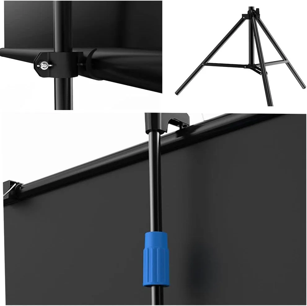 CRONY 72“projector screen with stand Portable Foldable Projection Movie Screen Fabric