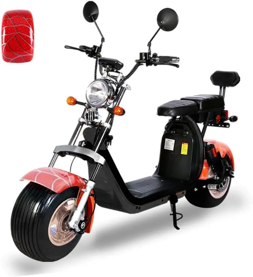 CRONY G-029 3000W Electric Motorcycle Motorbike High Speed Harley tyre Double Seat with double battery | Red Spider