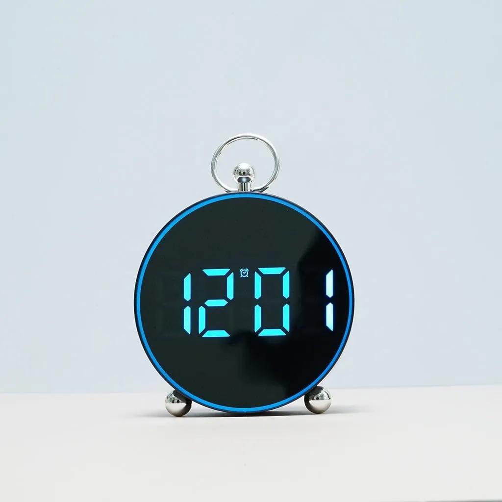 CRONY Digital Clock, 12.7 cm Diameter, Blue LED Display, Blue