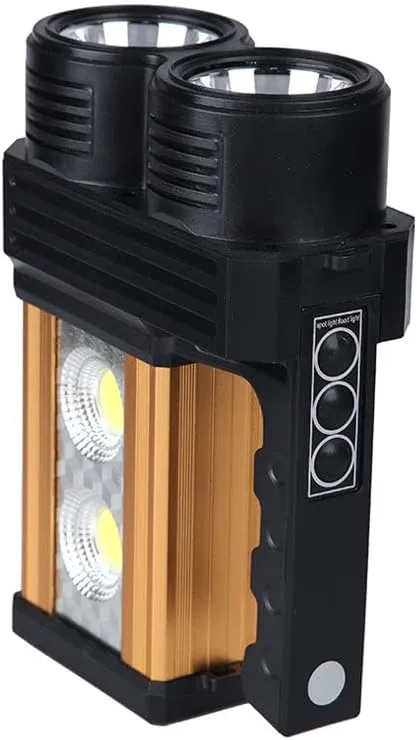 CRONY AT-298 solar power system Torcia Lampada A Led Ricaricabile Emergenza 10w 200 Metri Usb Luce Gialla Bianca