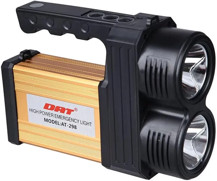 CRONY AT-298 solar power system Torcia Lampada A Led Ricaricabile Emergenza 10w 200 Metri Usb Luce Gialla Bianca