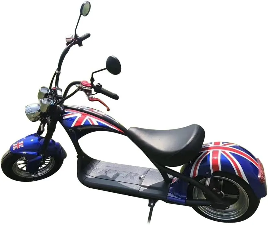 CRONY X1 Harley Electrocar car Citycoco Fat Tire Electric motorcycle | Bike | Motorcycle | Electric Bike | National flag 200 x 90 x 125 cm