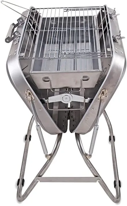 CRONY 8828 Portable Grill Folding Stainless Steel Commercial Portable Outdoor Camping Charcoal Bbq Grill