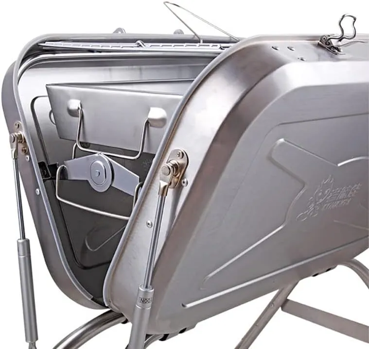 CRONY 8828 Portable Grill Folding Stainless Steel Commercial Portable Outdoor Camping Charcoal Bbq Grill