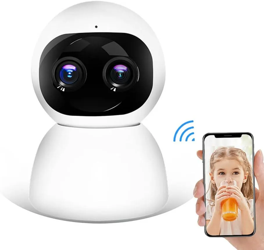 Crony Nip-28 Carecam Pro App Dual Camera Zoom, High-Definition Night Vision Smart Home Surveillance Camera Wifi Mobile Phone Remote Control