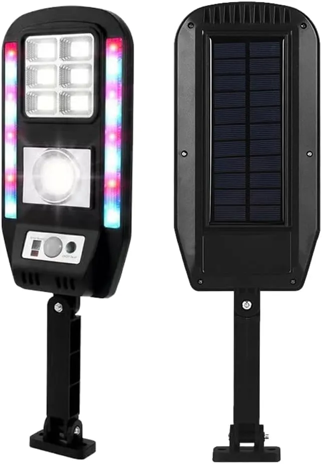 CRONY CL-728 Solar Street Lights Outdoor, Motion Sensor Outdoor Street Light, High Sensitivity Photo-Sensing Device for Garden, Street, Deck, Yard, Garage, Patio