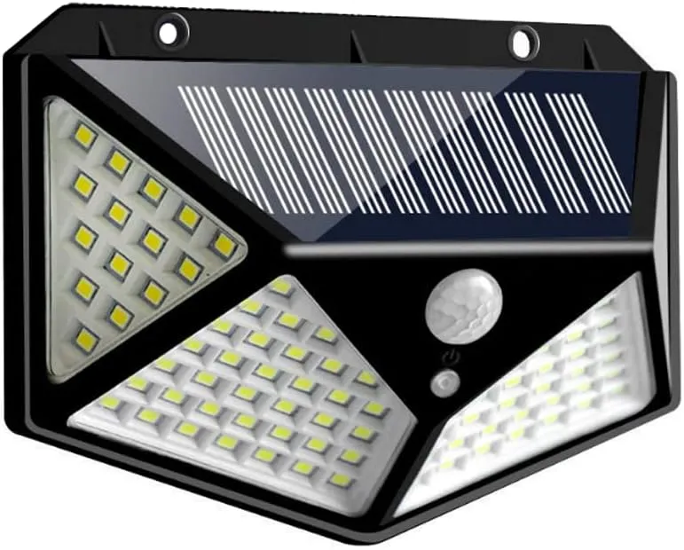 CRONY Sh-100Led Solar Powered Led Wall Light Outdoor Backyard Garden Stair Solar Powered 4 Sides Lighting Wall Lamp 100Led Motion
