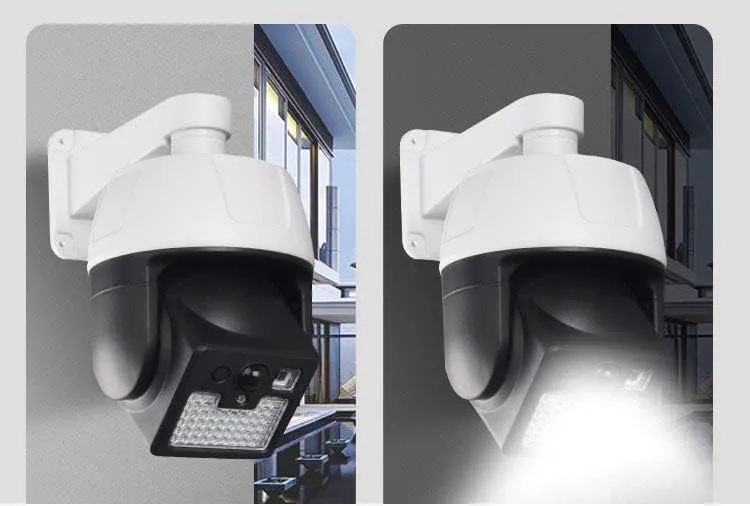 CRONY HW-5118-1 LED solar rechargeable wall lamps Solar human body induction simulation camera monitoring light fake camera light