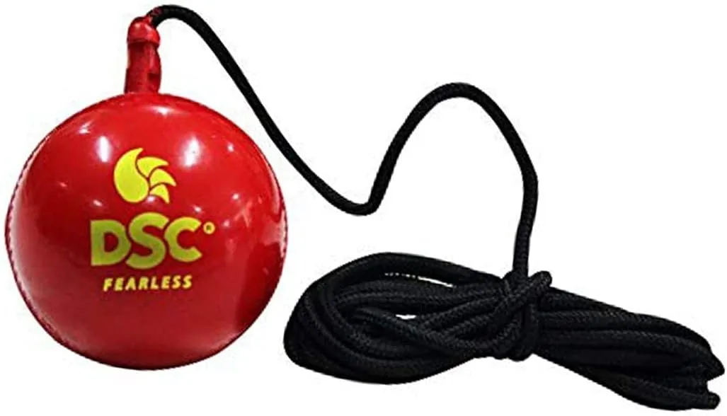 DSC Hanging Synthetic Cricket Ball (Red)| Rubber | Suitable for Practice Game | Solid inner core | Weatherproof | Training | Lightweight