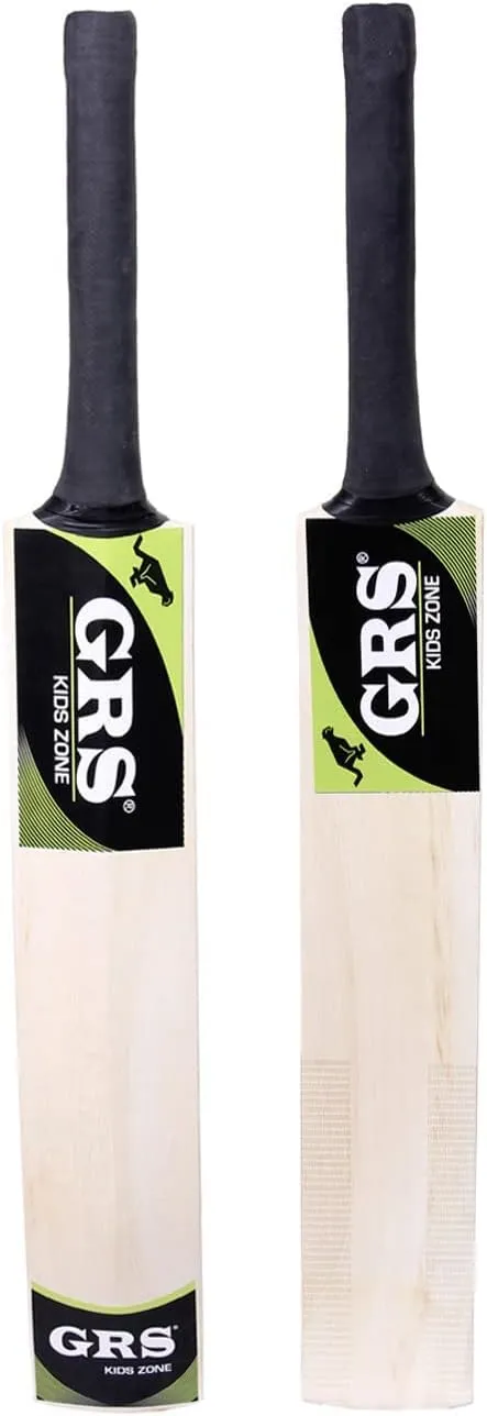 GRS Kids Zone Popular Willow Cricket Bat with Wicket Set & 1 Tennis Ball for Kids (Size 3, Age 6-10 Year Old Kids) Multicolor