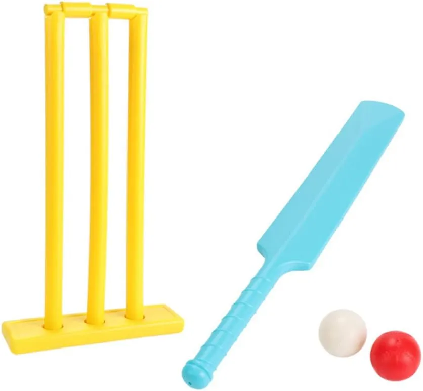 TOYANDONA Cricket Set for Kids Beach Cricket Equipment Cricket Sports Game Set Ball Game Set for Backyard Family Sports Gameï¼ˆRandom Color)