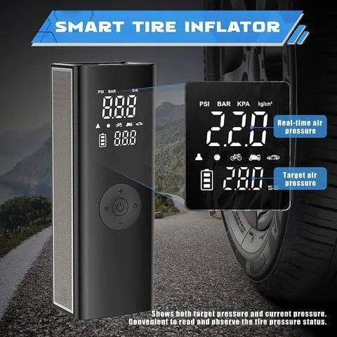CRONY C0504023-5 Portable Electric Air Inflator Smart Touch Tyre Inflator Electric Portable 12V Air Compressor Pump