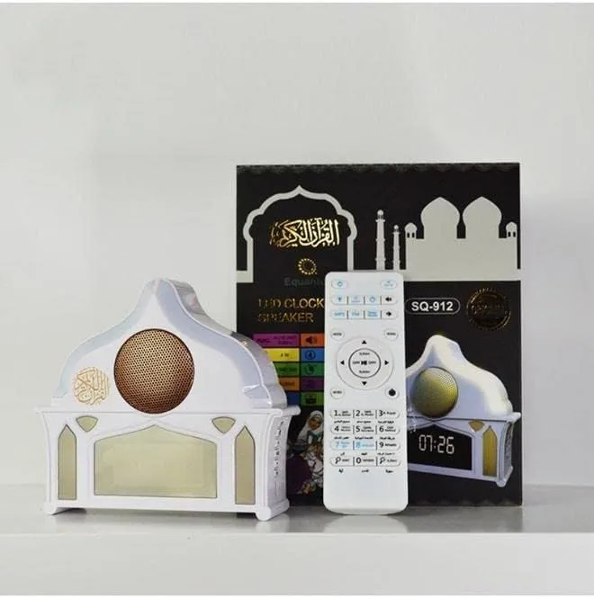 CRONY Sq-912 Led Clock Quran Speaker Wall Light