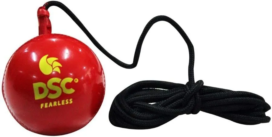 DSC Hanging Synthetic Cricket Ball (Red)| Rubber | Suitable for Practice Game | Solid inner core | Weatherproof | Training | Lightweight