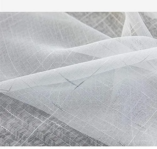 TTS Sheer Bedroom Curtains (Silver Silk) 270x300cm