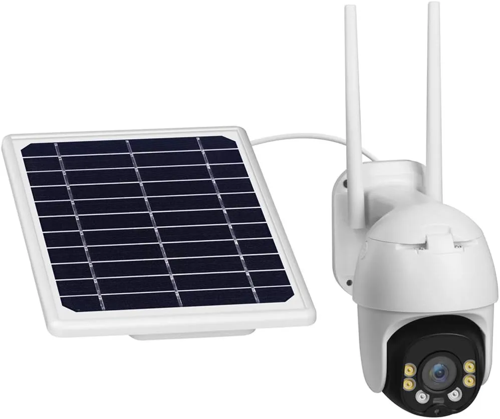 Crony Outdoor Security Camera System Pan Tilt 4G LTE Solar Battery Powered Camera, Starlight Night Vision, 2-Way Audio, Microwave Motion Detection