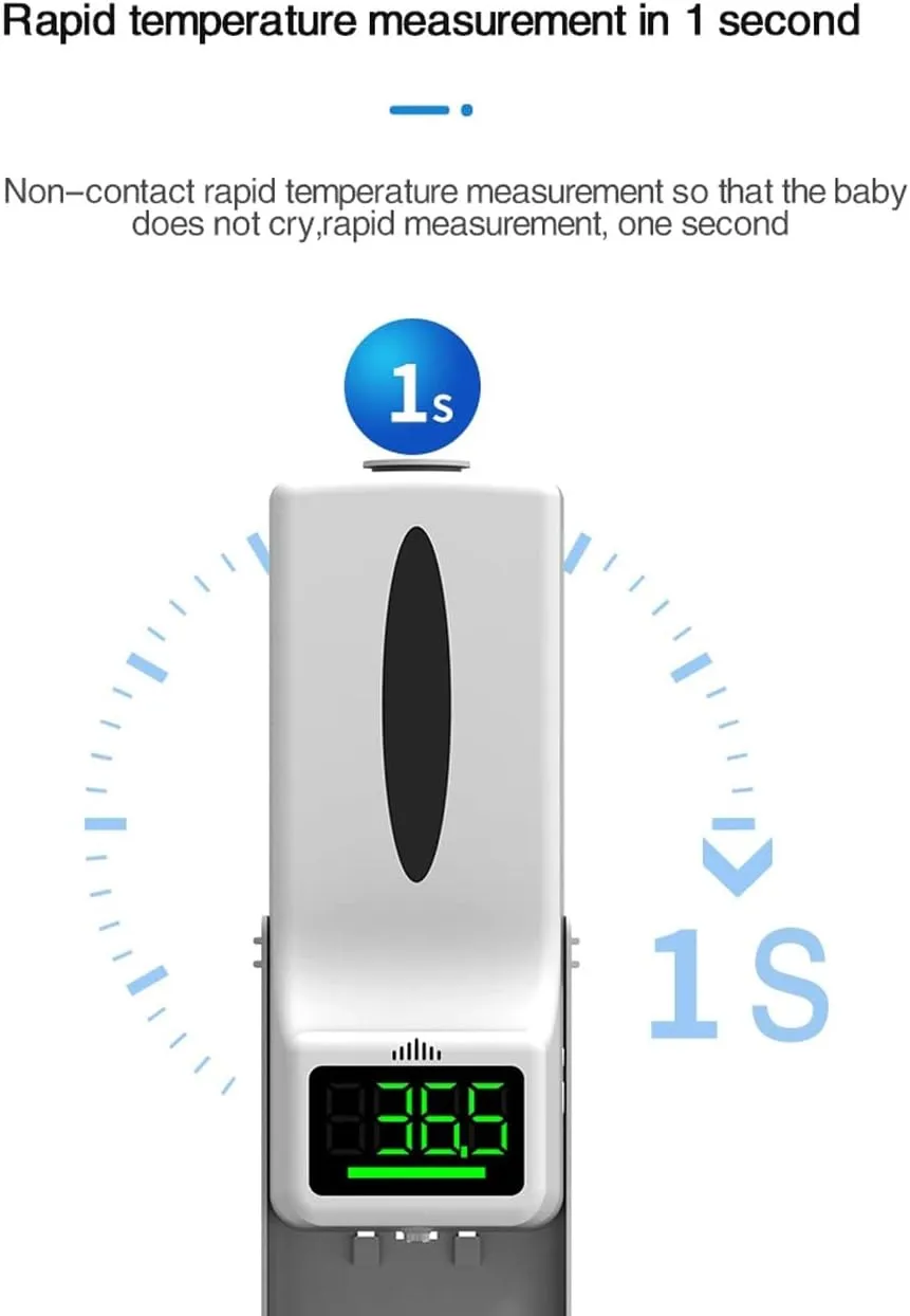 CRONY K9 Pro X Automatic Temperature Measurement&Disinfection Mach Intelligent Sensor Soap Dispenser With Thermometer Infrared Thermometer Dispenser