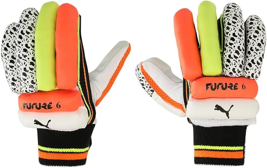 PUMA Cricket, Male/Unisex Gloves,Fast Yellow-Ultra Orange, XSB