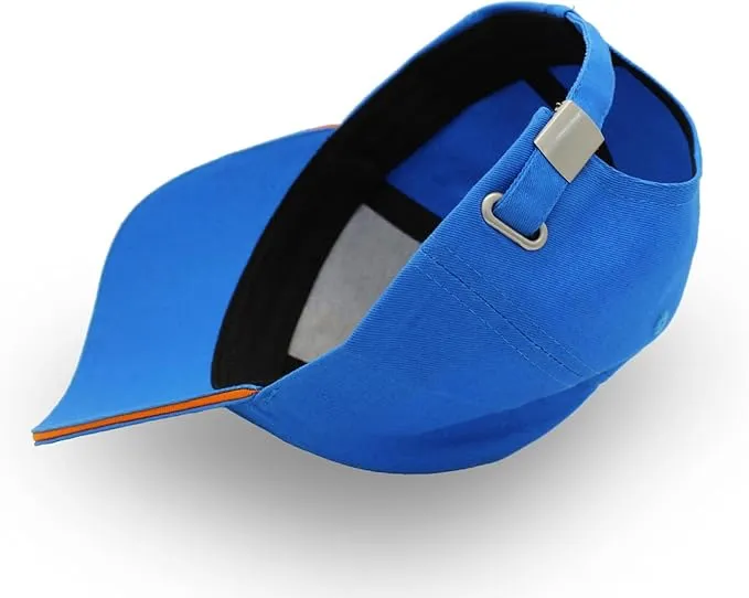 India Cricket Sports Fans Caps With Premium Embroidery Baseball Caps for both men and women With Metal Adjustable buckle closure - 100% Cotton cap