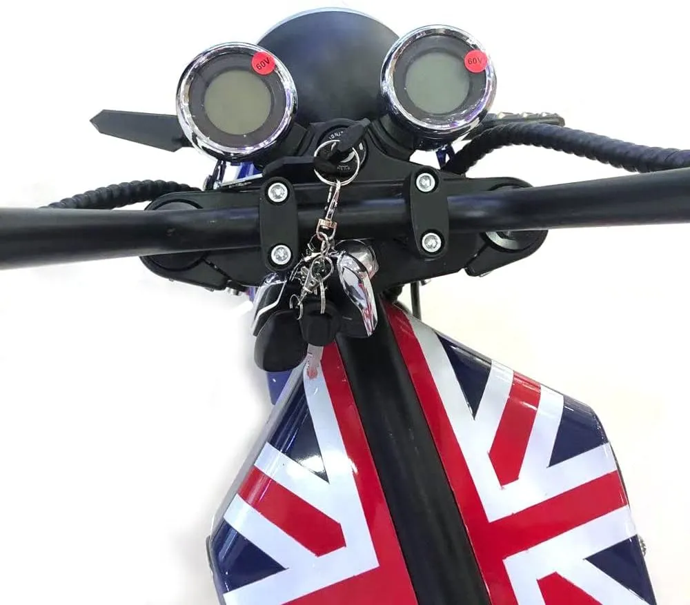 CRONY X1 Harley Electrocar car With BT Speaker 65KM/H Electrocar car Citycoco Fat Tire Electric motorcycle | Bike | Motorcycle | Electric Bike | RED spider