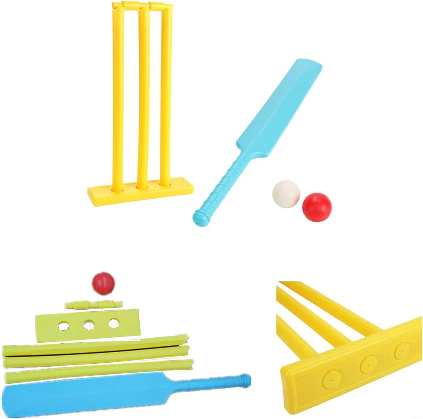 Cricket Set for Kids 4Pcs Foldable Portable Children Cricket Kit for Game Sports Gift for Baby