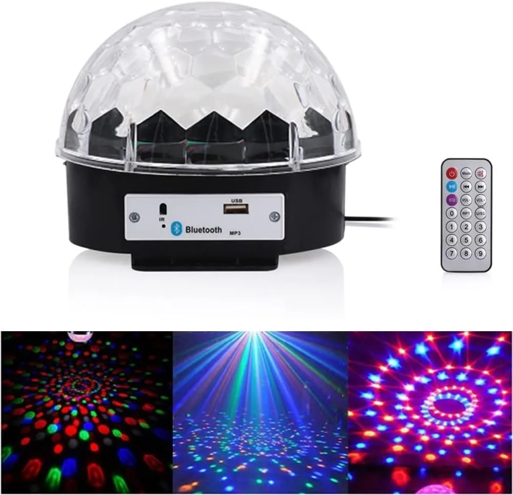 CRONY 3C magic ball with BT music Party Light With Bluetooth Crystal Disco Ball Multicolour