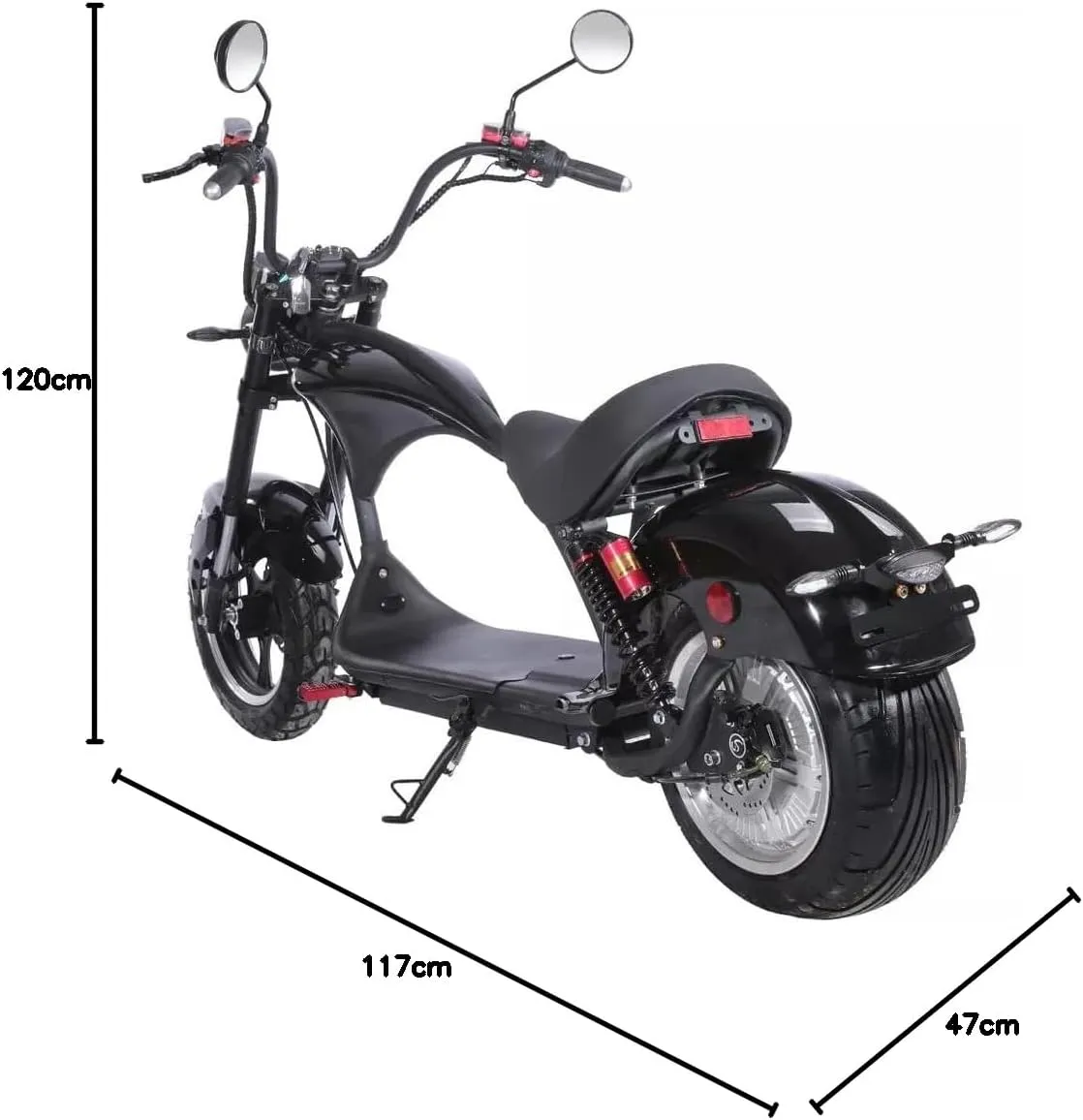 NEW X1 Harley Citycoco 3000watt-Black - Black Color