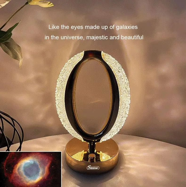 CRONY Three-color touch charging star eye lamp Modern Luxury Crystal Desk Lamp Bedroom Portable Night Light