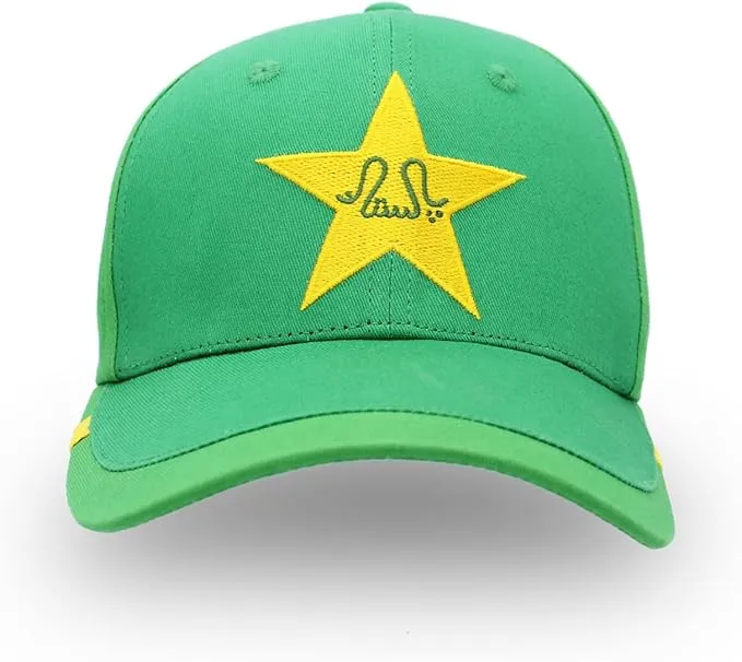 Pakistan Cricket Sports Fans Caps With Premium Embroidery Baseball Caps for both men and women With Metal Adjustable buckle closure - 100% Cotton cap