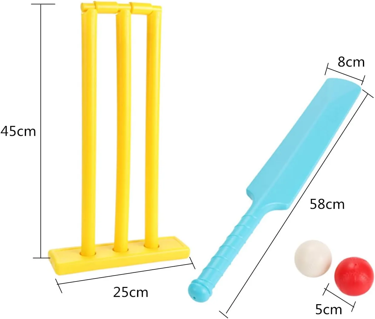 Cricket Set for Kids 4Pcs Foldable Portable Children Cricket Kit for Game Sports Gift for Baby