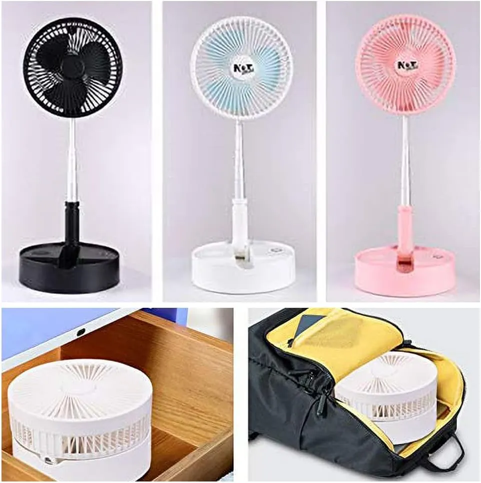 CRONY Telescopic Speaker Fan With Wireless Speaker And Aroma Fragrance Diffuser Portable | White
