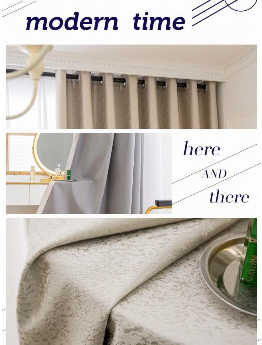 Bedroom Curtains Blackout the Light Curtain for Window 2 Pieces Package (Ivory, W 135 x H 250cm)