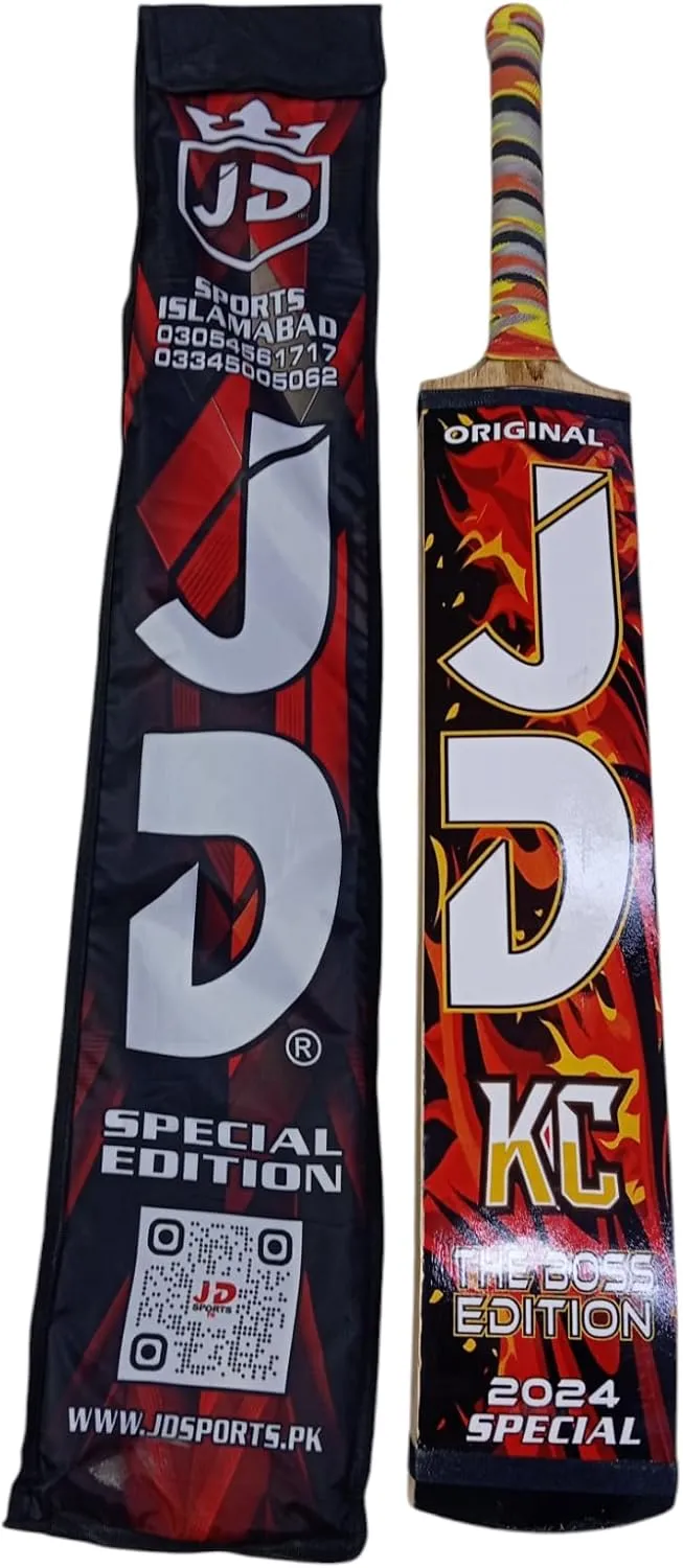 JD Taimoor Mirza Edition Cricket Bat for Tennis Ball and Tape Ball Cricket with Cover - for Professionals
