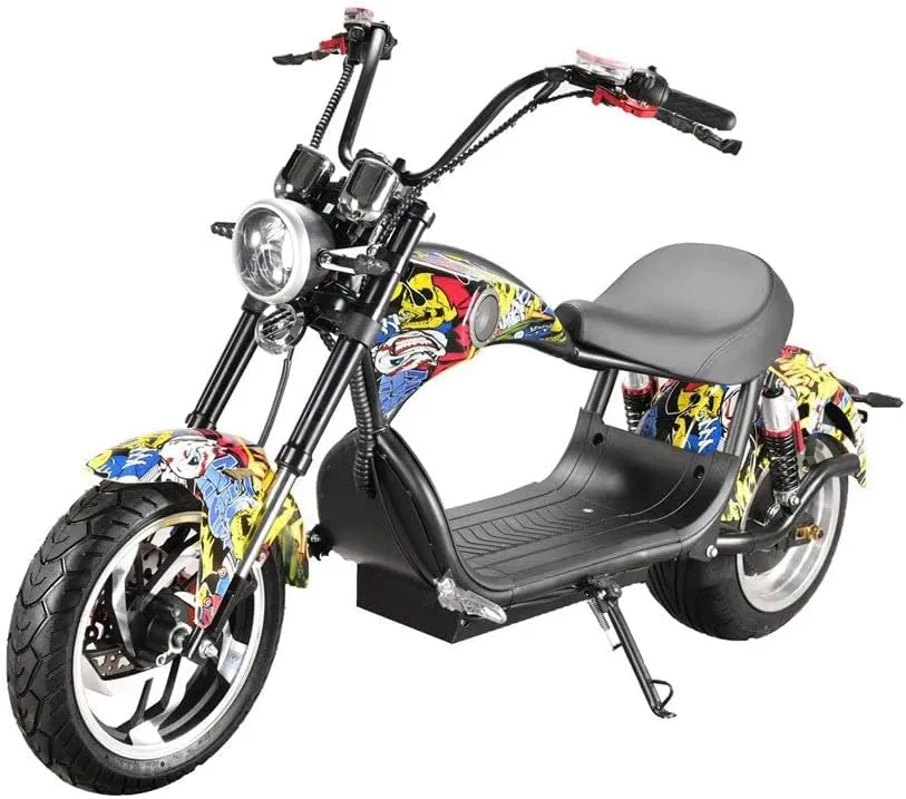 CRONY X1 Harley Electrocar car With BT Speaker 65KM/H Electrocar car Citycoco Fat Tire Electric motorcycle Bike Motorcycle Electric Bike Street dance, 200 x 90 x 125 cm