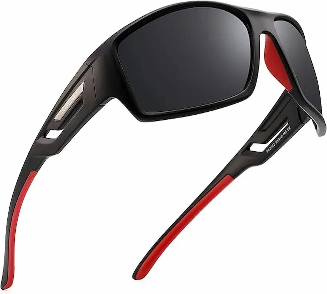 pukclar polarized sports sunglasses for men women driving sunglasses cycling running fishing goggles unbreakable frame