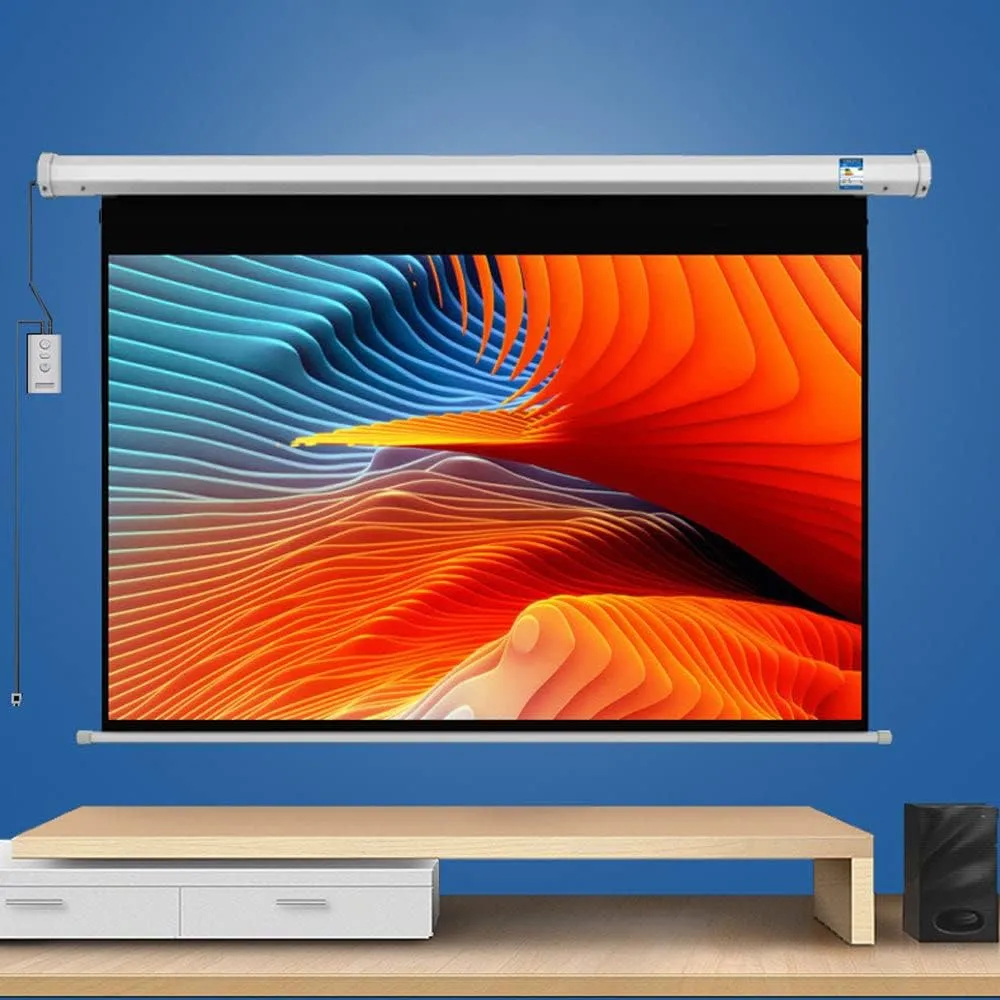 CRONY Projection Wall Screen 100 Inch 4:3 Anti-Light With Projector Screen By Manual Screen