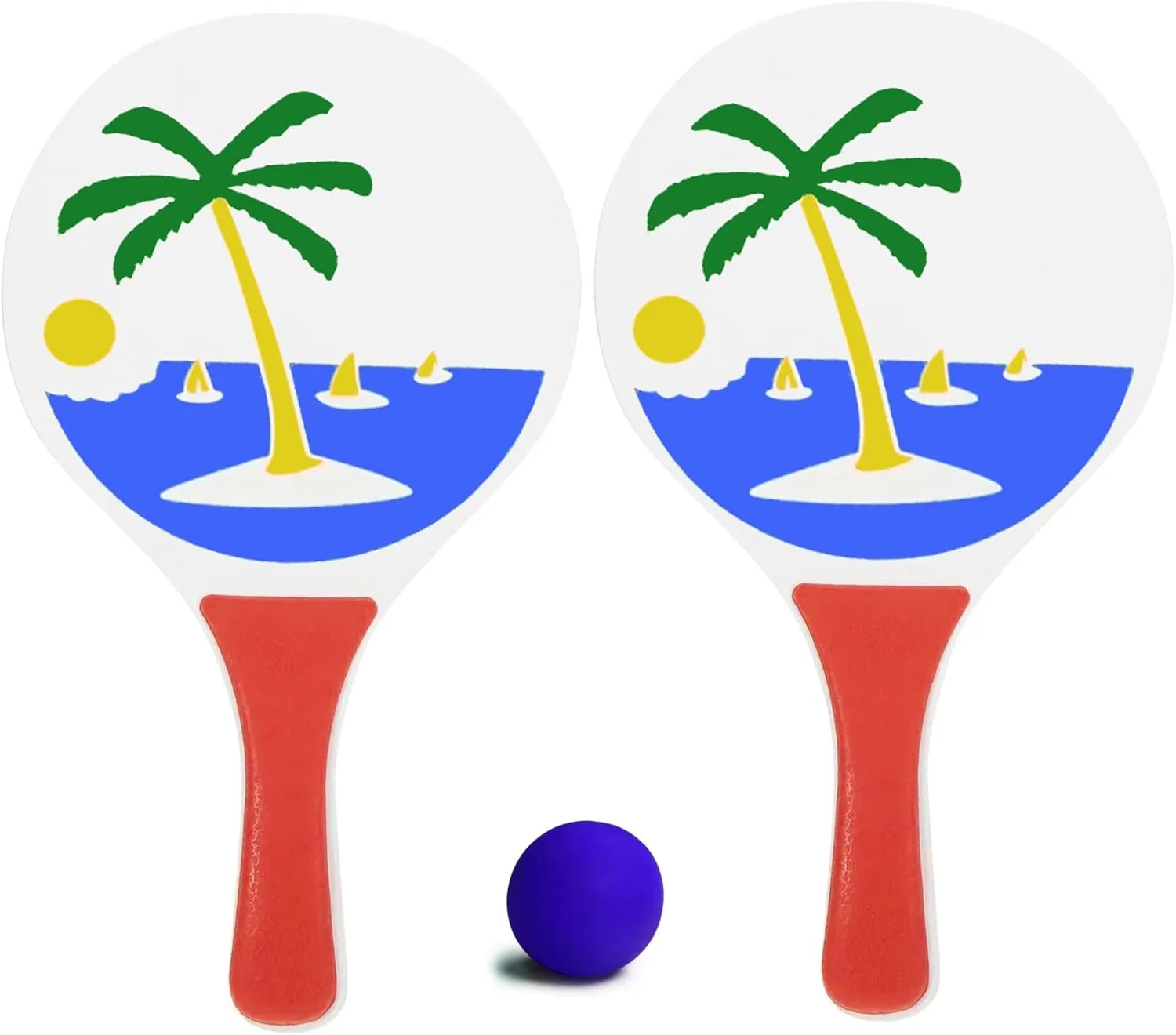 VersaMarts Fun Cricket & Badminton Racket Set with Ball – 5MM Poplar Wood, Indoor & Outdoor Play