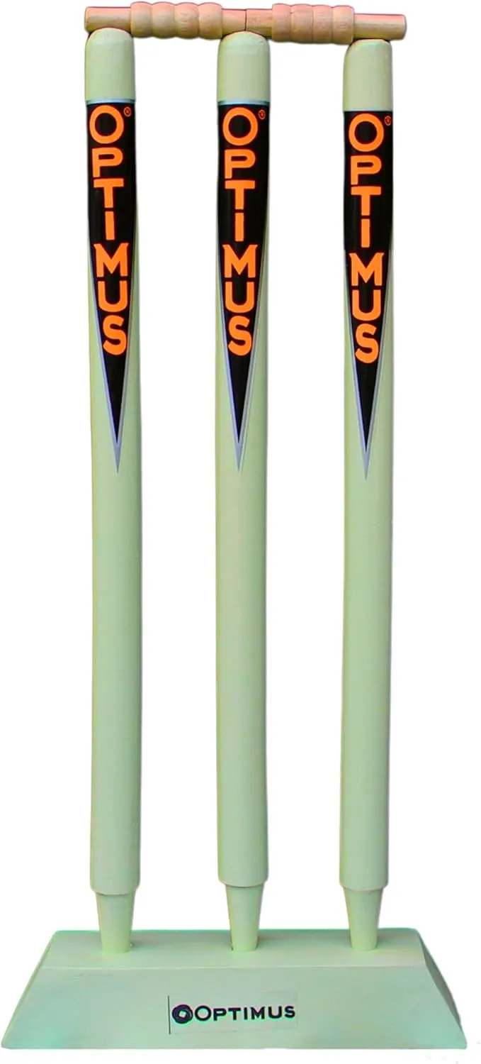 Optimus® Cricket Wooden Kit Combo Set for Kids in Heavy Tetron Cover A