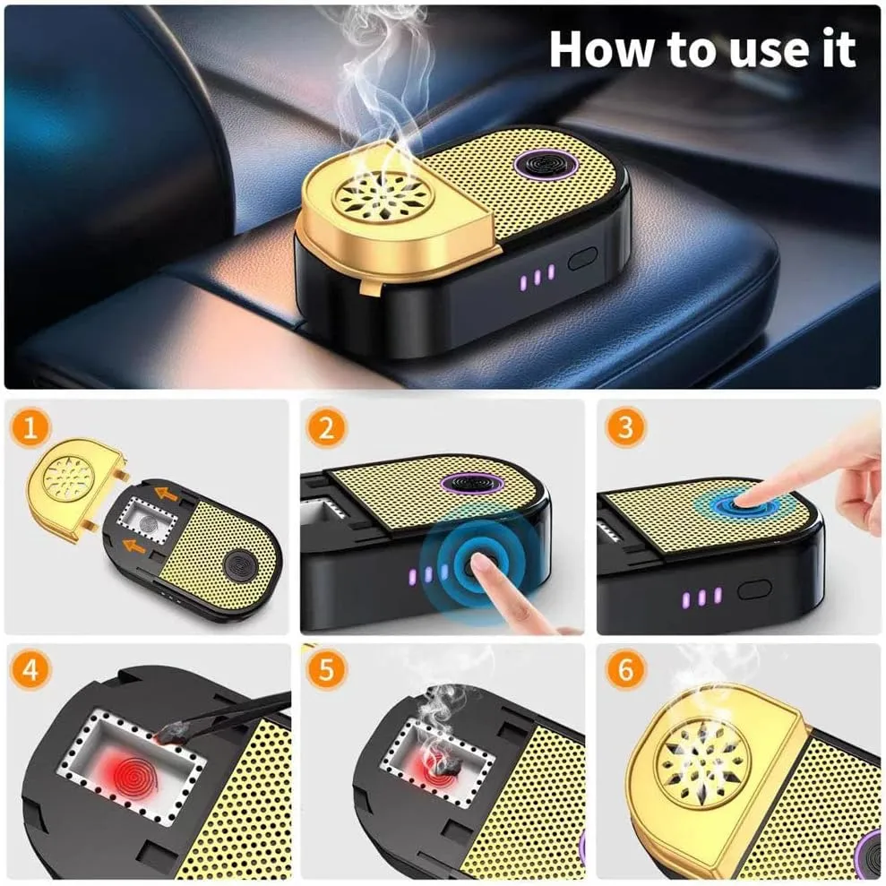 CRONY BK-28 Bukhoor Mini Car Incense Bakhoor Burner Rechargeable